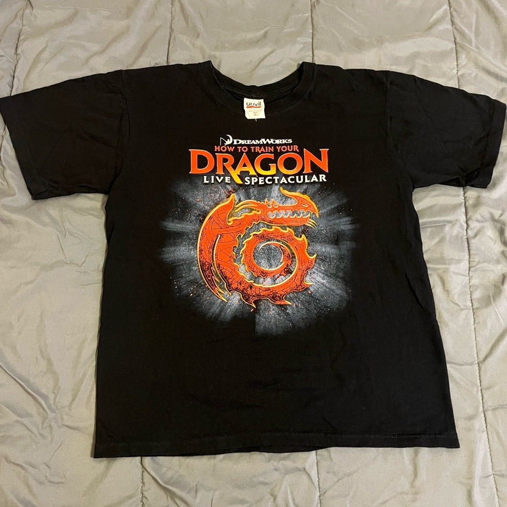 2012 Dreamworks How To Train Your Dragon Live Spectacular Kids Shirt Size Large